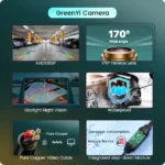 GreenYi AHD 1920x1080P Car Rear View Camera 170° Fisheye Golden Lens Full HD Night Vision Vehicle Reversing Front Cameras G899 - Image 2
