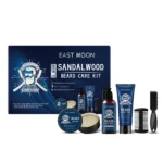 East Moon 1set Men Beard Care Kit Sandalwood Fragrance Moustache Growth Moisturizing Cleansing Improve Fluffy Beard Styling Set - Image 5