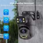 4K 8MP WiFi Surveillance Camera,AI Human Detect, Dual Lens, 4X Digital Zoom, Outdoor Security PTZ IP Cameras