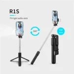 Portable Bluetooth Selfie Stick Tripod Holder with Remote Shutter Fill Light Extendable Wireless Remote Retractable Phone Stand - Image 3