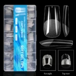 600Pcs Full Cover Press On Nail Tips Stiletto Almond Square Coffin French False Fake Soak Off Gel Nail Extension Tips Capsule