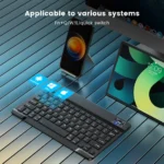 10inch Bluetooth Wireless Keyboard Rechargeable For Mobile Phones Tablet Russian Spanish French AZERT For Android ios Windows - Image 3