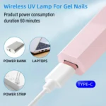 Convenient Handheld Mini UV Light Cure Nails Lamp for Gel Nails LED Nail Lamp for Gel Polish Manicure Nail Dryer for Fast Curing - Image 3