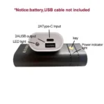 5V 2A 6000mAh 2X 18650 USB Type-C Battery Charger Case DIY Power Bank Box For Phone Electronic Charging Not Including Batteries - Image 3