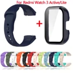 Silicone Strap+Case for Xiaomi Redmi Watch 3 Active band smartwatch Accessories Sport Bracelet For Redmi watch3 Active/Lite Case