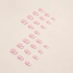 24 Square Short Fake Nails +1 Nail File +1 Piece of Jelly Glue - Image 2