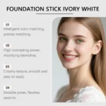 2-in-1 Color-Changing Foundation Stick Full Coverage Lightweight Moisturize Finish Base Makeup Dual-Ended with Detachable Brush - Image 3