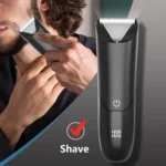 Man Beard Shaver Sideburn Electric Body Hair Trimmer With 2 Protective Cap For Underarm Leg Hair Razor Rechargeable Grooming Kit - Image 3