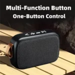 Wireless Mini Bluetooth Speaker with Fabric Design, TF Card Support, 3D Stereo Sound, Designed for Outdoor Use - Image 4