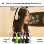 Bluetooth 50 Wireless Headphones Foldable HIFI Stereo Bass with Mic USB Adapter for iPhone Gaming - Image 2