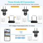 V380 Pro WiFi IP Camera Outdoor 12MP 6K Triple Lenses Triple Screens Security Video Monitor Night Vision Waterproof CCTV Cameras - Image 6