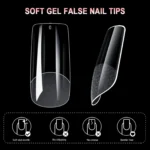600Pcs Full Cover Press On Nail Tips Stiletto Almond Square Coffin French False Fake Soak Off Gel Nail Extension Tips Capsule - Image 6