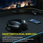 BINNUNE BW06 2.4GHz Wireless Gaming Headset with Mic for PS5 PS4 PC Mac Playstation Bluetooth Gaming headphone with Microphone - Image 2