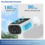 ALEVIO 2.5K Outdoor Solar Camera Wireless Cam WIFI Ultra Standby Time PIR Motion Light Color Night Vision AI Detect Battery Cam - Image 2