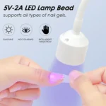 Mini Nail Dryer UV LED Nail Lamp Foldable USB Curing Lights Desk Lamp For Nail Gel Polish Quick Dry Nail Art Dryer Manicure Tool - Image 2
