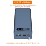 16*18650 Power Bank Case C16 USB Welding Free Power Bank Case Detachable Portable QC 3.0 PD DIY Shell Housing For Powerbank - Image 2