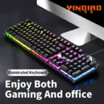 YINDIAO Keyboard Gaming Wired Laptop Desktops PC Computer Office Accessories Low Profile Gamer Keyboards With Numpad - Image 2
