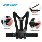 All-in-One Action Camera Accessories Kit Head Strap Chest Strap Mount Adjustable for GoPro Hero Phone Osmo SJCAM AKASO insta360 - Image 4