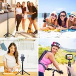 W&O C01 Telescopic Selfie Stick Tripod Monopod Stand Mobile Phone Support Wireless Gimbal Stabilizer For iPhone Android Holder - Image 6