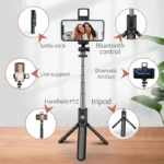Selfie Stick Wireless Tripod Stand with Light Bluetooth Remote Extendable Tripod for iPhone Mobile Phone Tiktok Live Streaming - Image 6