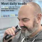 Man Beard Shaver Sideburn Electric Body Hair Trimmer With 2 Protective Cap For Underarm Leg Hair Razor Rechargeable Grooming Kit - Image 2