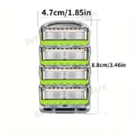 5-layer stainless steel manual shaver blade, men's classic shaver safe cleaning and care tool, body and facial strap storage box