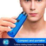 Men Mini Electric Shaver Automatic Razor Trimmer Portable Beard Knife Shaver Rechargeable Razor Travel Car Mini Shaver - Image 3