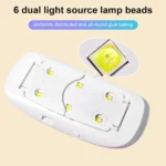 Mini UV LED Nail Lamp 6 LED Gel Nail Polish Dryer Convenient USB Interface Folding Design Manicure UV Curing Light - Image 5