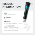 Professional Men Eye Cream 20g Hydrating Moisturize Diminish Dark Circles Puffiness Rapid Absorption 3D Roller Ball Skin Care - Image 6