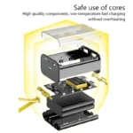 3*18650 Battery Charger Case DIY Power Bank Box Fast Charge 5V 2A Double USB Output Battery Storage Box With LED Night Light - Image 4