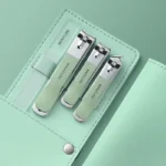 New Nail Clippers Set 4 PCs with Rotating Leather Bag Professional Trimmer Pedicure Care Tools Manicure Set Home Care Gift - Image 4