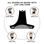 Men Beard Styling Template Stencil Beard Comb Men Beard Shaping Tool Modeling Ruler Shaping Styling Trimming Moustache Barber - Image 5