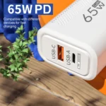 65W GaN USB C Fast Charger QC3.0 EU/US Plug Phone Charger Adapter For iPhone Samsung Xiaomi Quick Charging Type C Wall Charger - Image 3