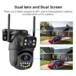4K 8MP WiFi Surveillance Camera,AI Human Detect, Dual Lens, 4X Digital Zoom, Outdoor Security PTZ IP Cameras - Image 2