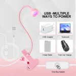 Nail LED UV Lamp for Drying Gel Nails Polish Clip-On Flexible Desk Mini Portable USB Nail Lamp UV Light Dryer for Manicure Salon - Image 3