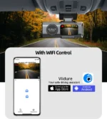 Dash Cam 4K UHD Recording Car Camera DVR Night Vision Video Recorder Built-In Wi-Fi Support GPS 24H Parking - Image 5