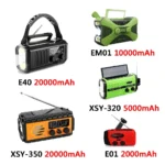 Woopker Emergency Radio 20000mAh XSY-350 FM Radio AM/WB/NOAA Weather Dual USB Rechargeable Solar SOS Alarm Power Bank Flashlight - Image 2