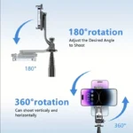 W&O C01 Telescopic Selfie Stick Tripod Monopod Stand Mobile Phone Support Wireless Gimbal Stabilizer For iPhone Android Holder - Image 3
