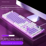 K500 Pink Keyboard Mixed Color White Pink Keycaps 104 Keys Wired Gaming Keyboard for Laptop PC - Image 6