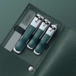 New Nail Clippers Set 4 PCs with Rotating Leather Bag Professional Trimmer Pedicure Care Tools Manicure Set Home Care Gift - Image 3