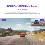 DDPAI 4K Dash Cam N5 Dual Front and Rear 4K Ultra HD Resolution AI Dash Camera NightVIS ADAS GPS Auto record - Image 2