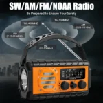 Woopker Emergency Radio 20000mAh XSY-350 FM Radio AM/WB/NOAA Weather Dual USB Rechargeable Solar SOS Alarm Power Bank Flashlight - Image 5