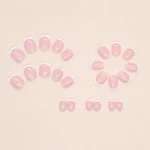 24 Square Short Fake Nails +1 Nail File +1 Piece of Jelly Glue - Image 3